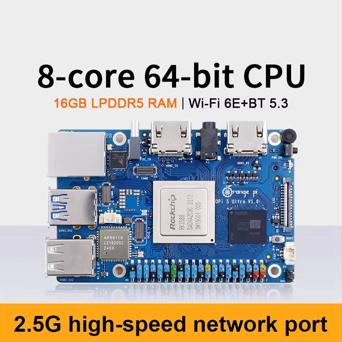 Rockchip Rk3588 Development Board - Carte de développement DT75BG pour 5