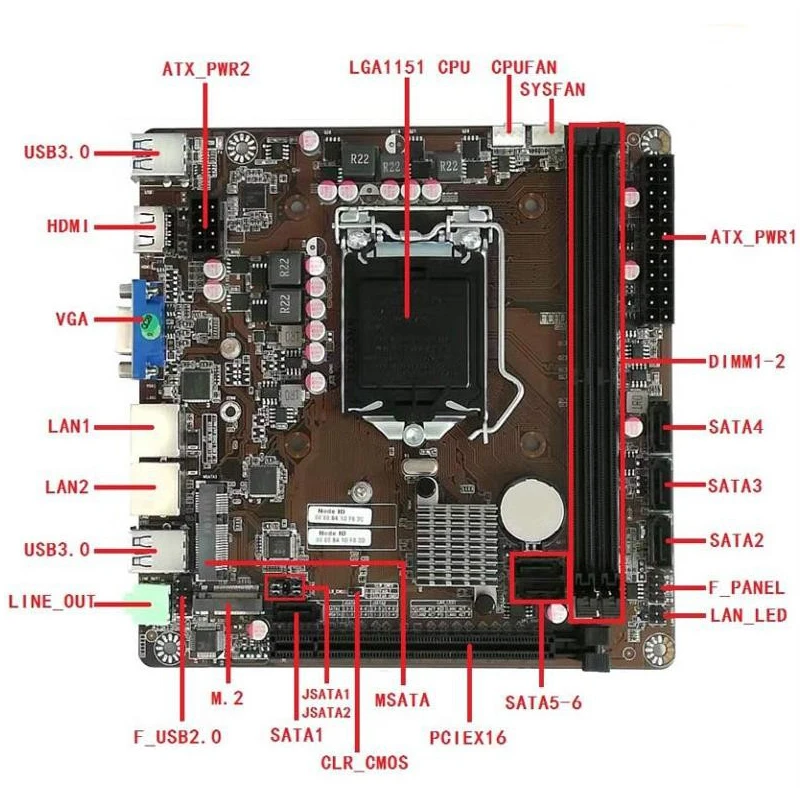 Carte mère B365 Mini-ITX LGA 1 - Nas Motherboard 8 Sata Mini Itx avis et prix