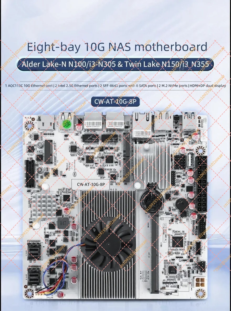 Carte mère pare-feu N150 N100  - Nas Motherboard 8 Sata Mini Itx avis et prix